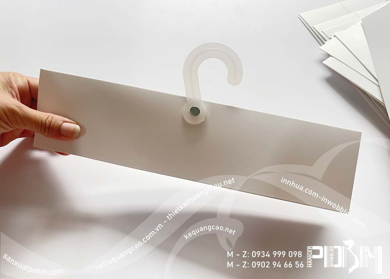 hanger giấy móc vải trắng