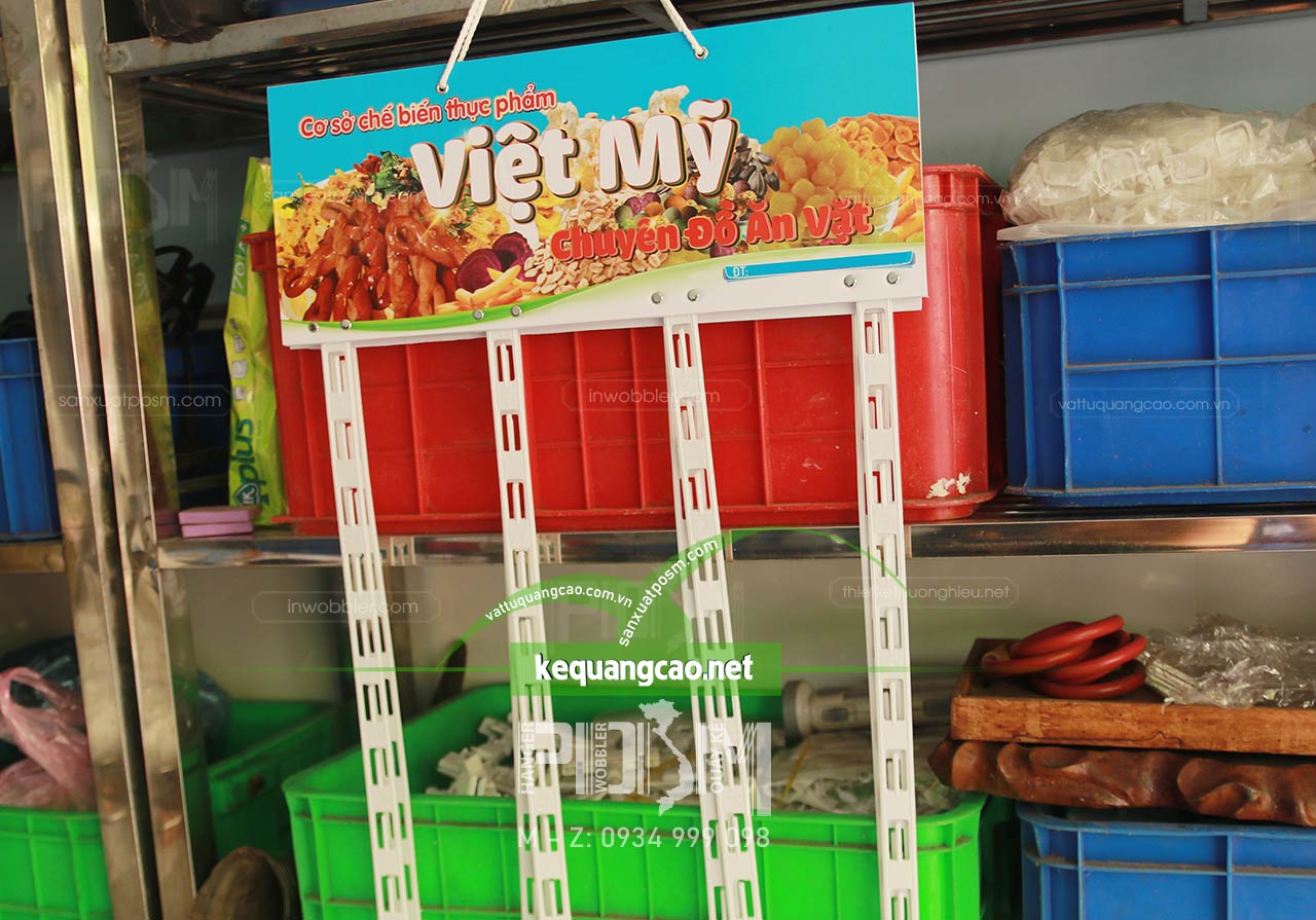 Bảng treo dây nhựa treo snack quảng cáo Việt Mỹ - Ảnh 3