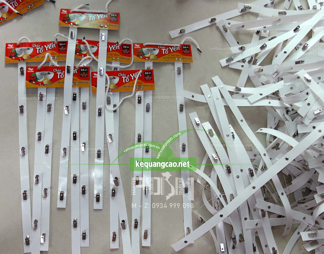 Hanger dây nhựa móc kẹp quảng cáo Yến Lộc Phát - Ảnh 2